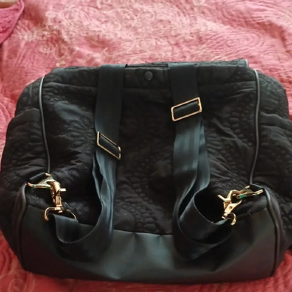 Petunia Pickle Bottom Black Embossed Backpack